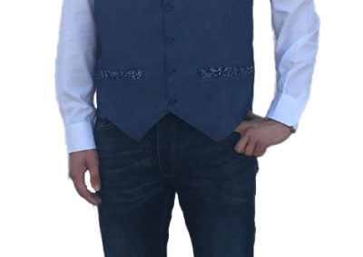 Gilet pour homme coton-jean doublé