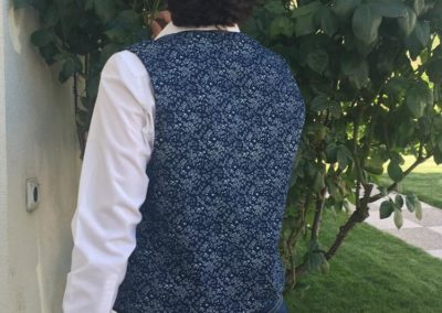 Gilet pour homme coton-jean doublé